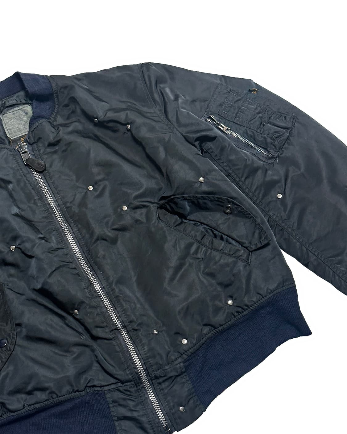 90's 네이비 알파인더스트리 리벳 MA-1 상품이미지5