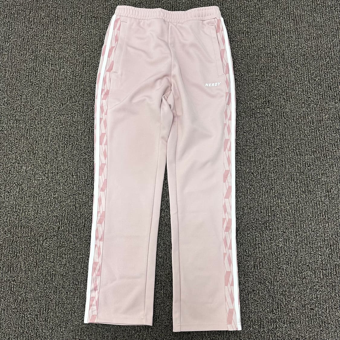 NERDY 널디 패턴 공용 추리닝 바지 운동복 핑크 S 상품이미지1
