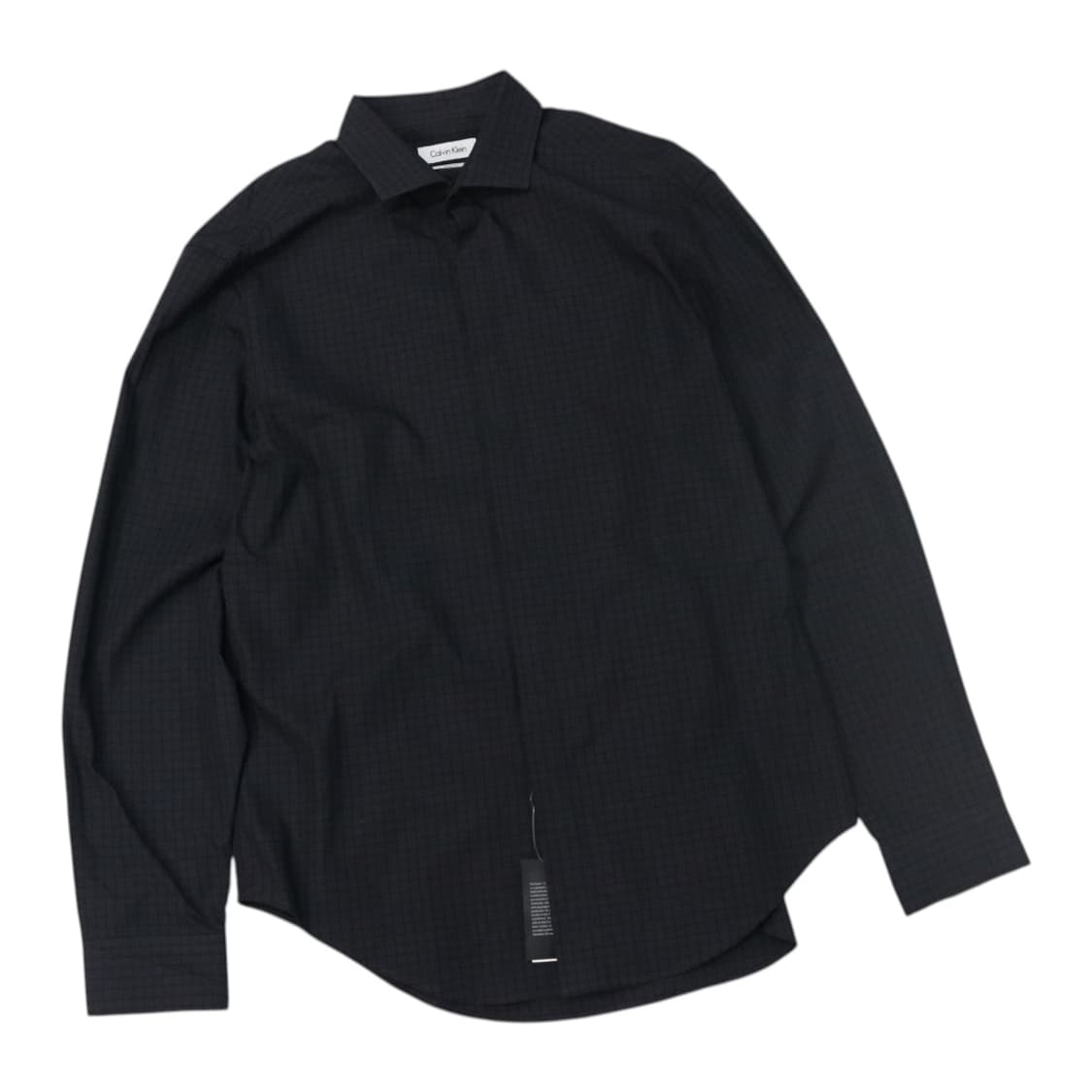 Calvin Klein 캘빈클라인 블랙 마이크로 체크 슬림핏 셔츠 상품이미지1