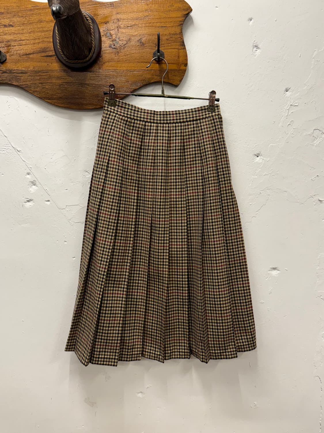 23) J.Press Wool Pleated Check Skirt 상품이미지1