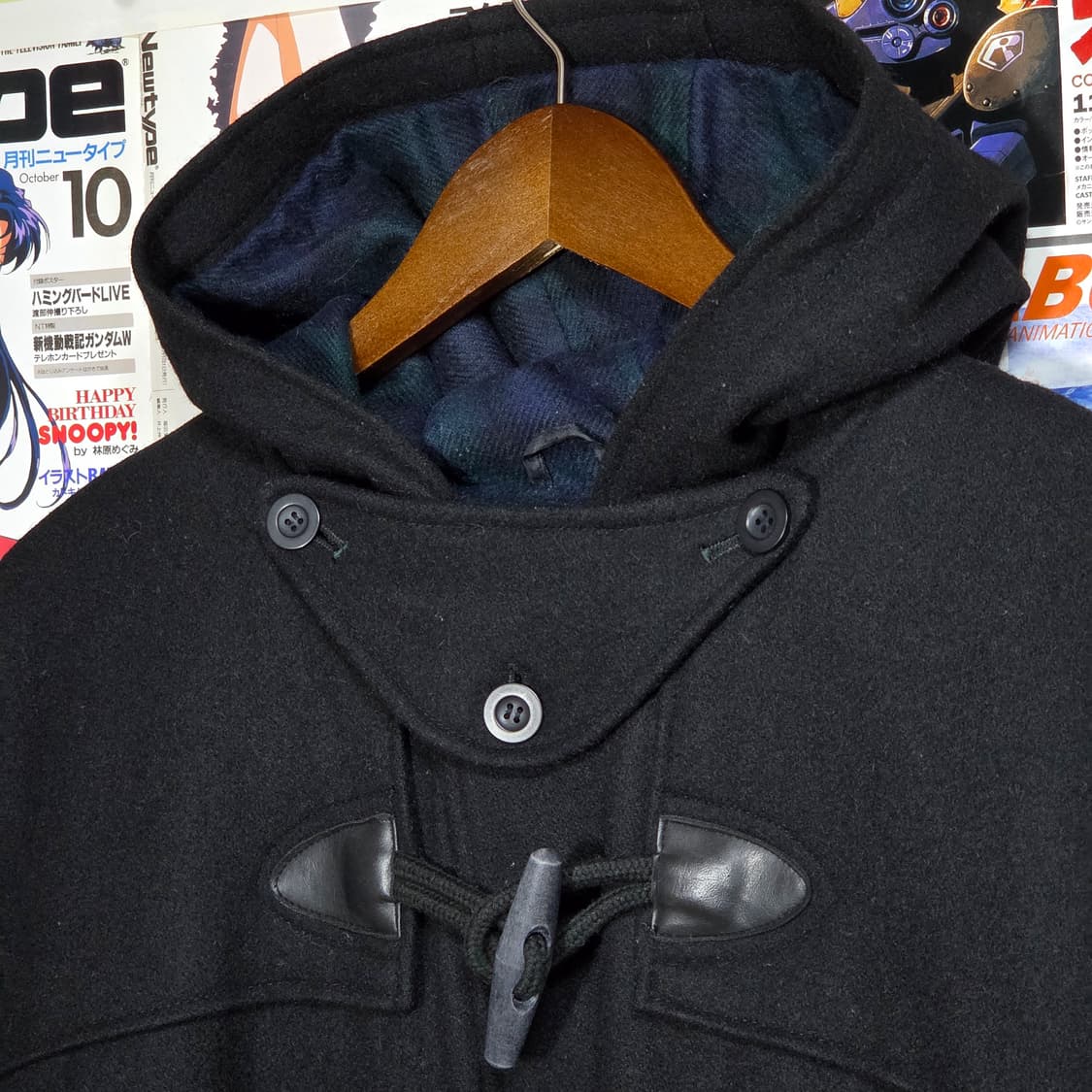 JPN 빈티지 오버핏 블랙 더플 코트 상품이미지3