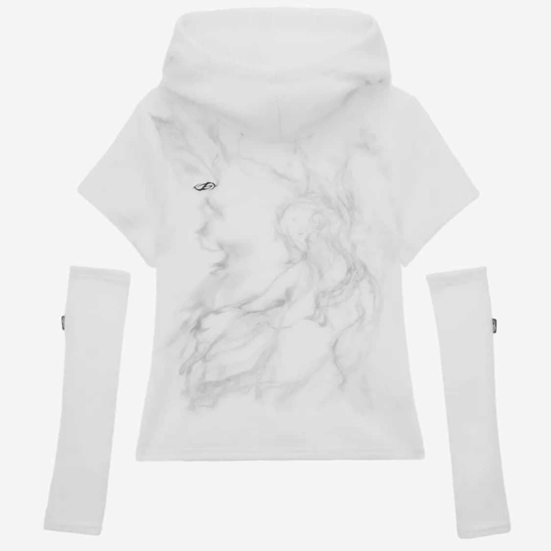 허그유어스킨 퍼리 후드 셋업 오프화이트 상품이미지1