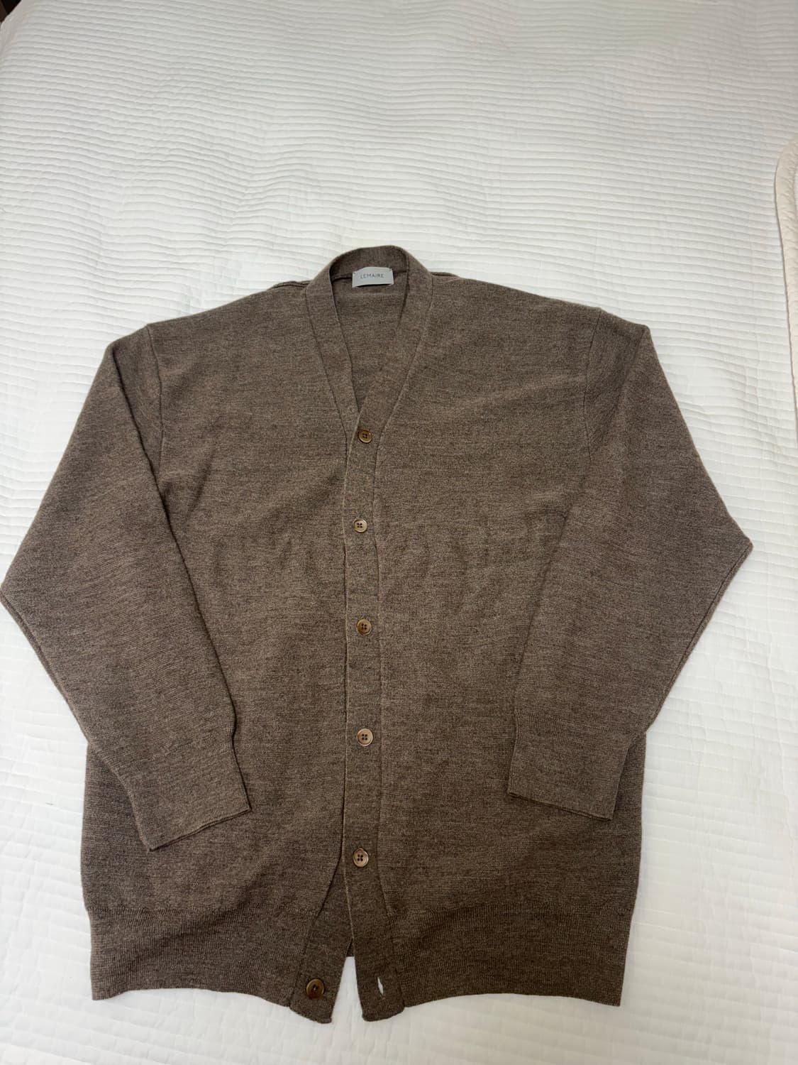 르메르 메리노 블렌드 가디건 모스그린멜란지 / XL 상품이미지7