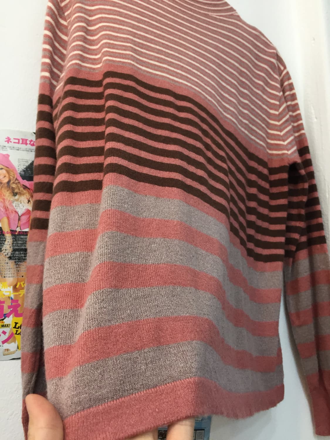 빈티지 딸기초코 반폴라 니트 상품이미지3