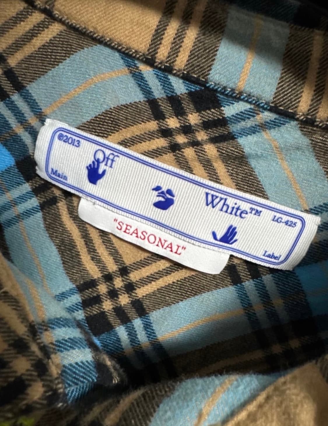 오프화이트 플란넬 셔츠 M사이즈 상품이미지2