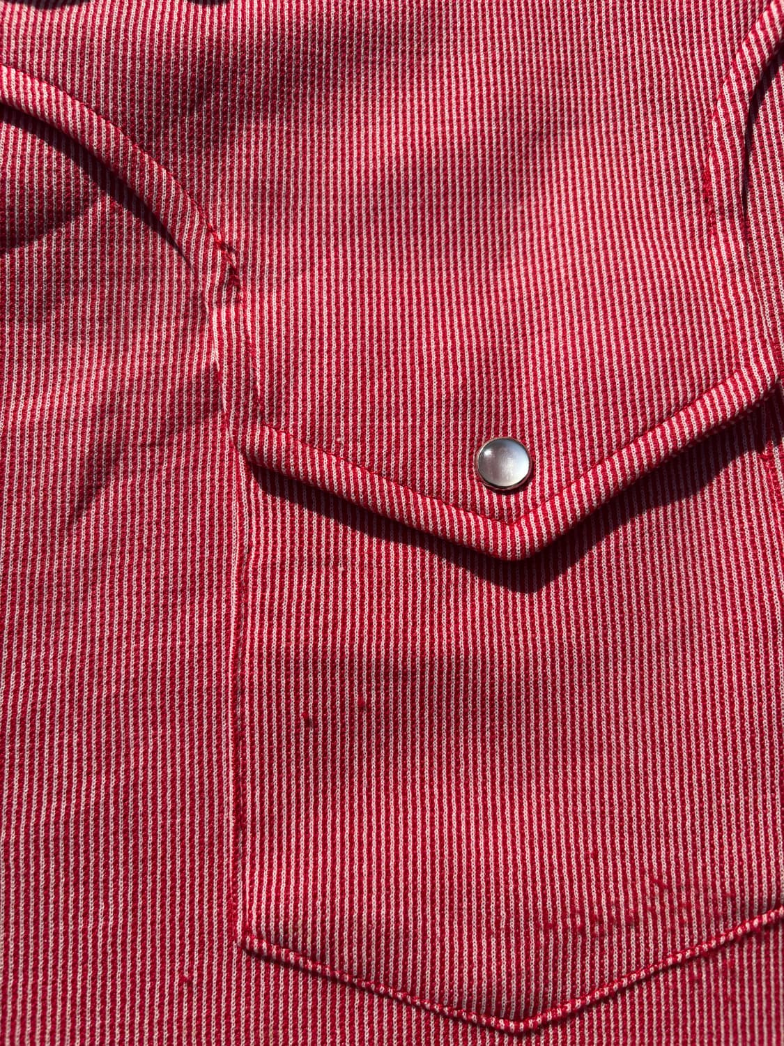 Vintage Red Hickory Stripe Western Shirt 상품이미지5