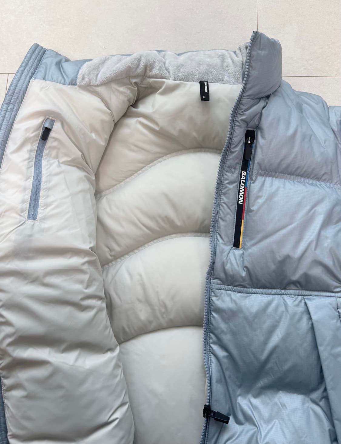 살로몬 컨투어 패딩 여성 XS 라이트블루 상품이미지5