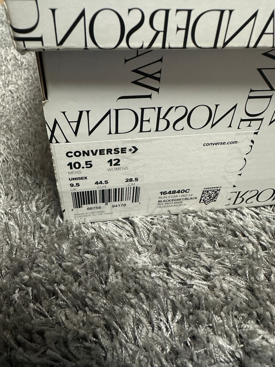 컨버스 jw앤더슨 런스타하이크 블랙 280 사이즈 상품이미지2