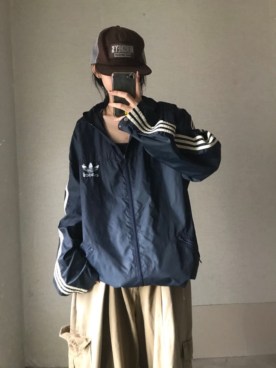 아디다스 올드스쿨 오버핏 바람막이 상품이미지4