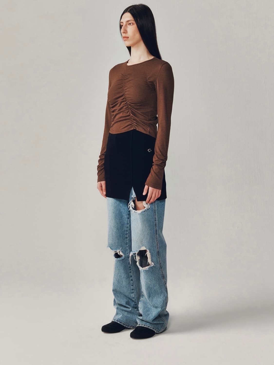 커렌트 SHIRRING DETAIL TEE 상품이미지6