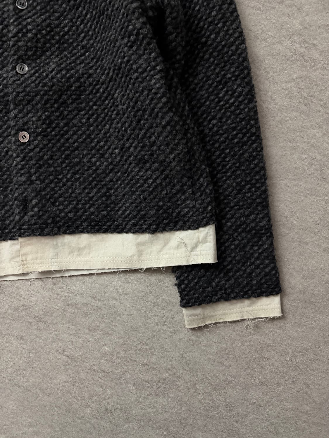 꼼데가르송 레어이드 울 니트 가디건 상품이미지5