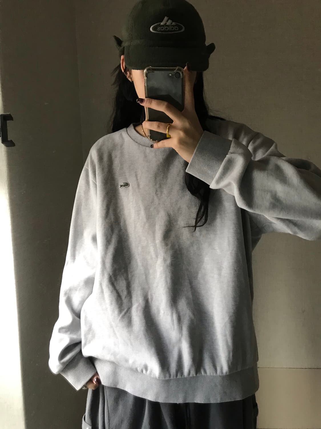 라코스테 연그레이 맨투맨 상품이미지2