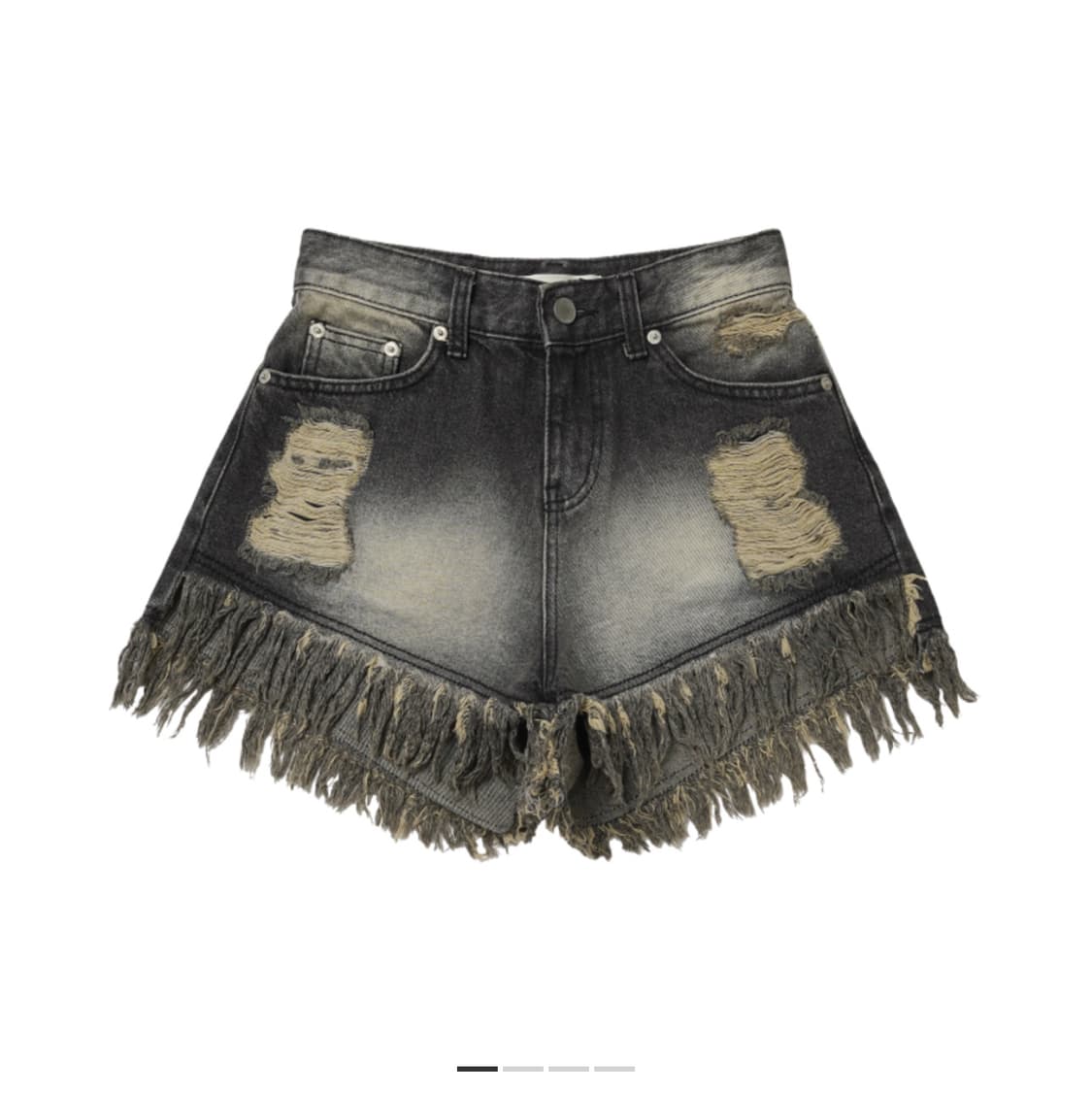 보헤미안서울 데미지 워싱 쇼츠 그레이 22ver 상품이미지1