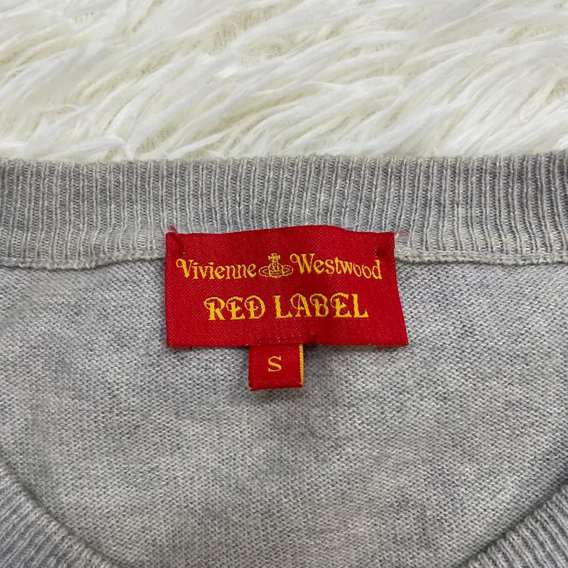 비비안웨스트우드 라운드 니트 집업 가디건 그레이 상품이미지5