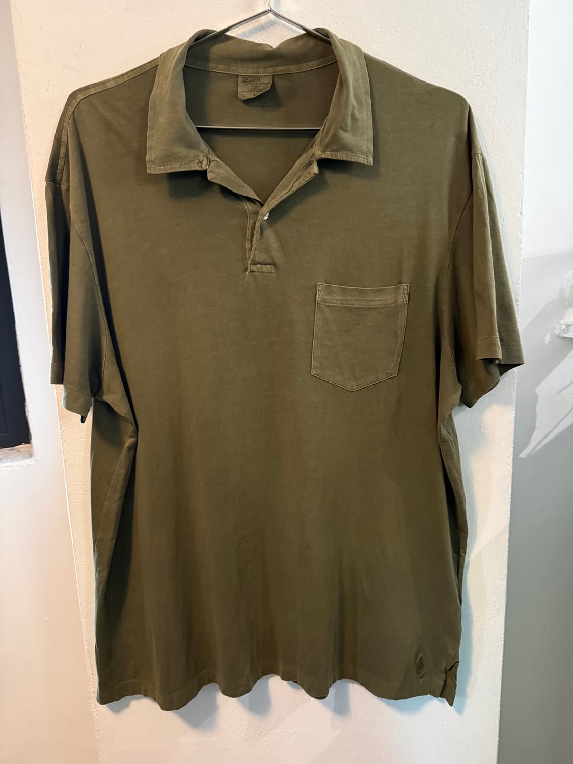 90s Polo Ralph Lauren Olive Pocket shirt 상품이미지1