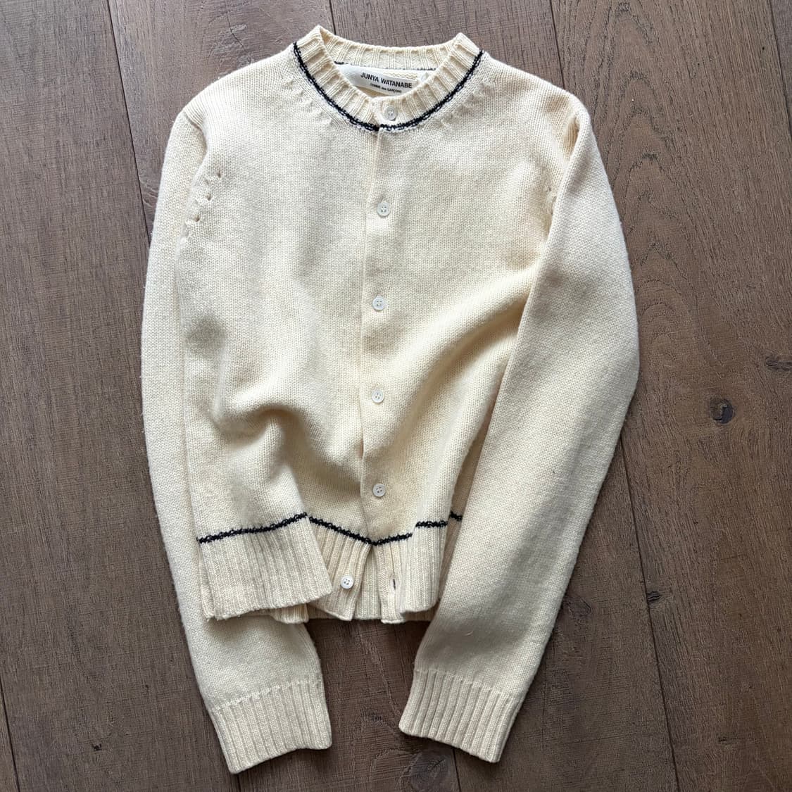 90’s Line Punching Knit Cardigan 상품이미지2