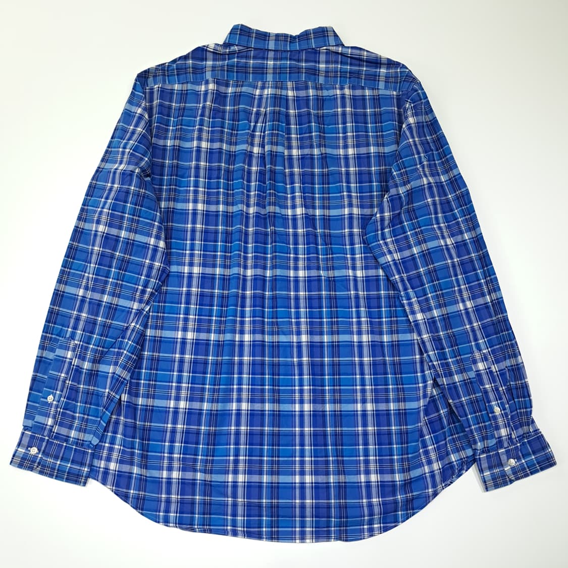 CL594 2XL 폴로 코튼 QR 블루 매드라스 체크 셔츠 남방 상품이미지9