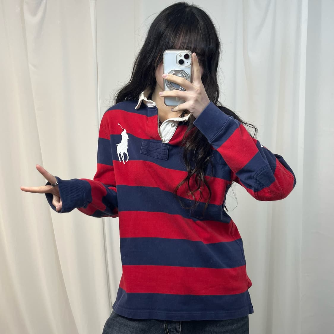 Polo Big Pony Stripe Rugby Tee  상품이미지2