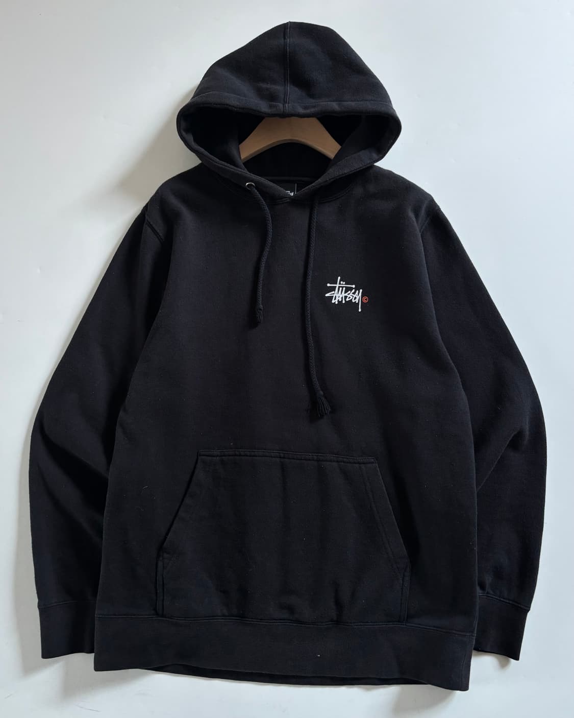 Stussy 스투시 빅스탁로고 블랙컬러 후드티 상품이미지3