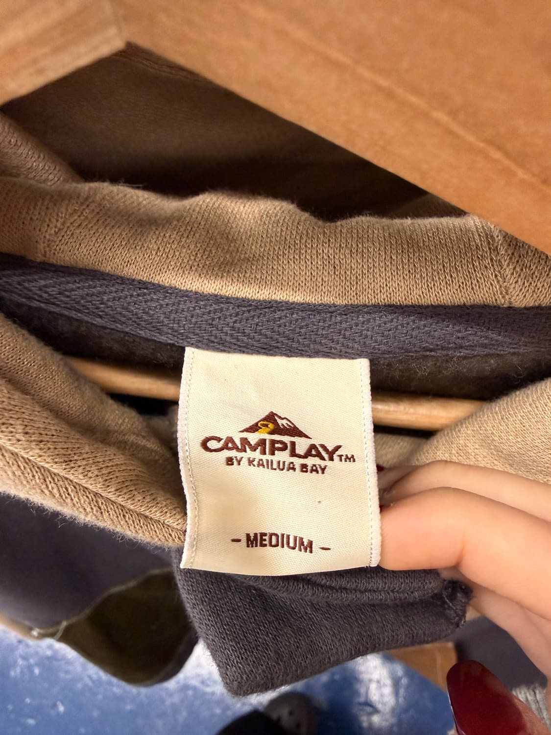 Camplay 컬러블록 히피 후드 자켓 상품이미지4