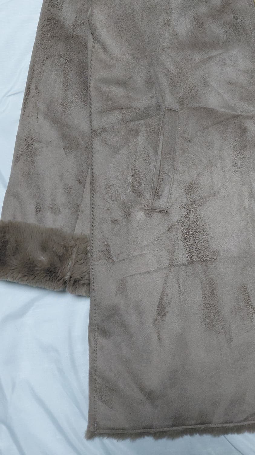 [새상품/55] 어반리서치 써니라벨 노카라 페이크 무스탕 코트 상품이미지3