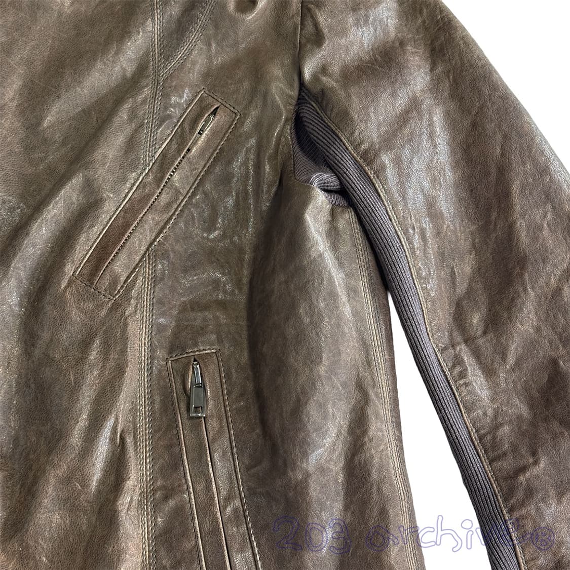 릭오웬스 여성 하이넥 램스킨 자켓 상품이미지5