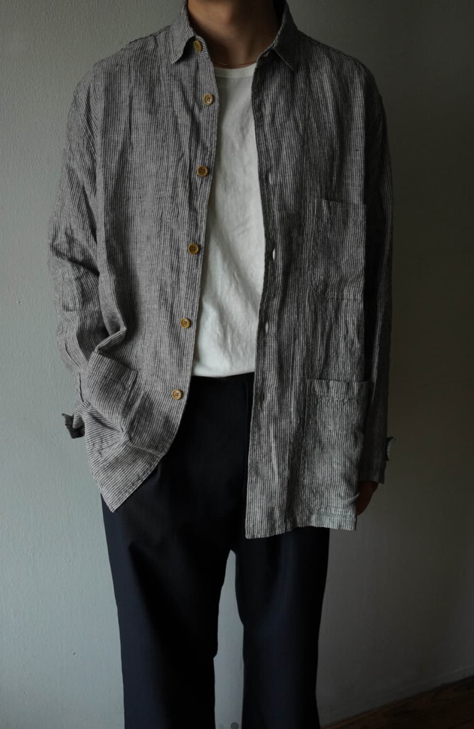 워드로브41 Barista Shirts JK Grey Stripe XL 상품이미지2