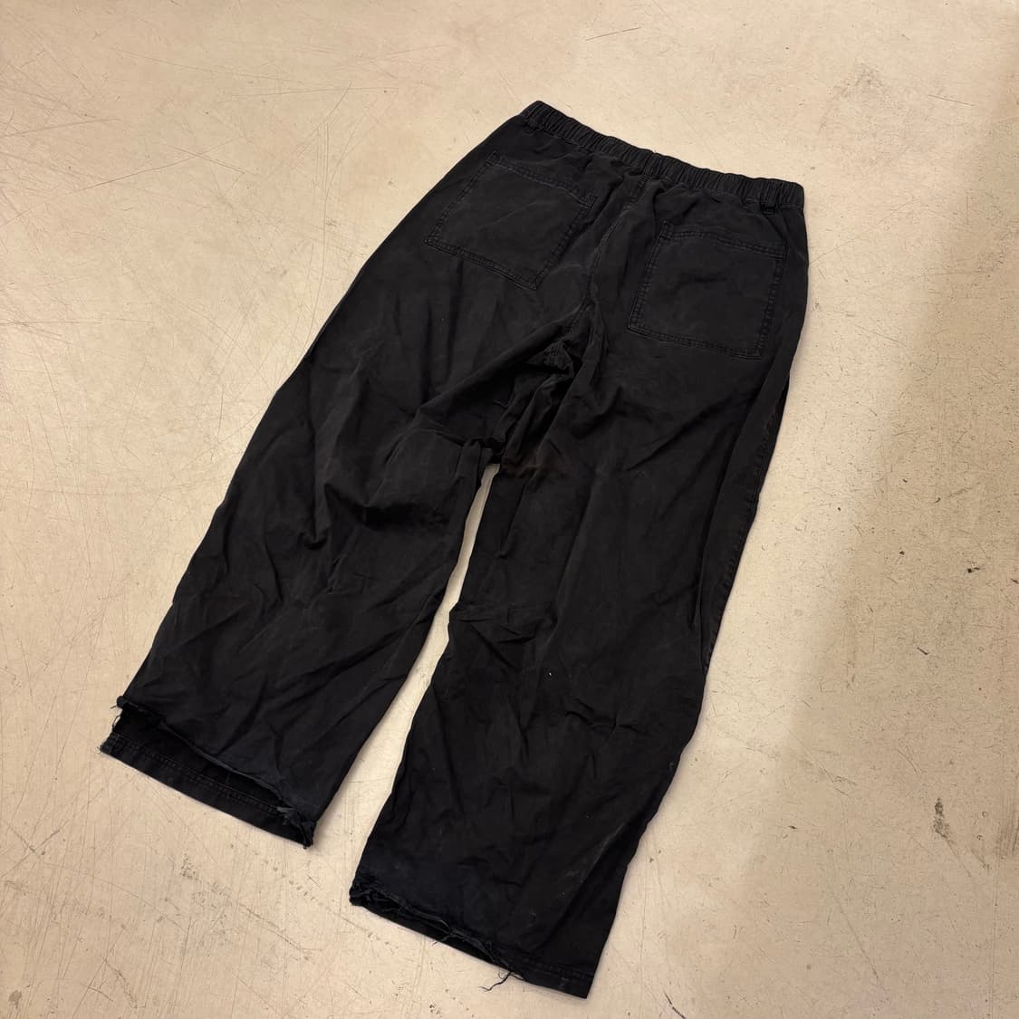 자라 코튼 데미지 와이드 팬츠 상품이미지2