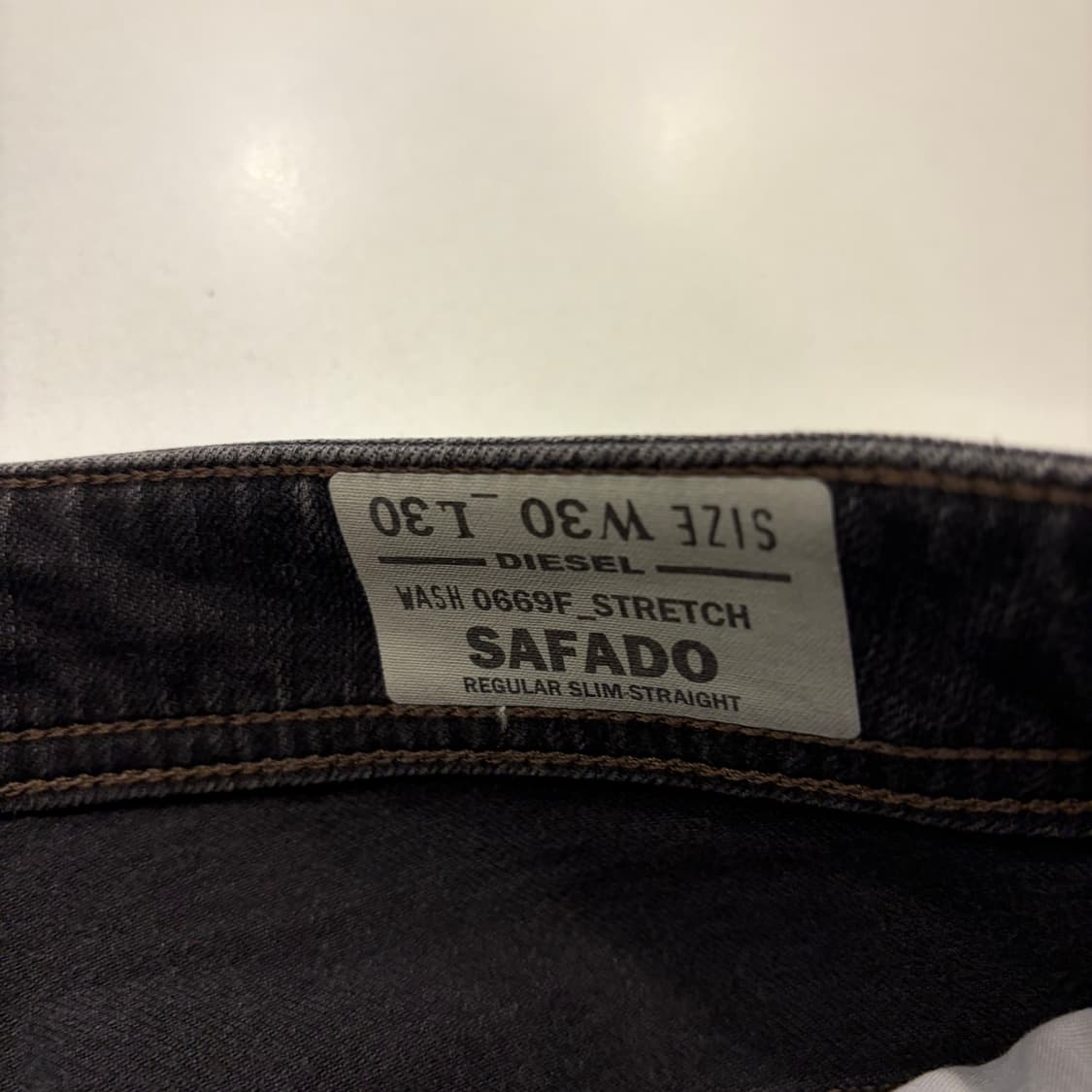 [30] 디젤 SAFADO 블랙 데님 청바지 팬츠 C677 상품이미지4