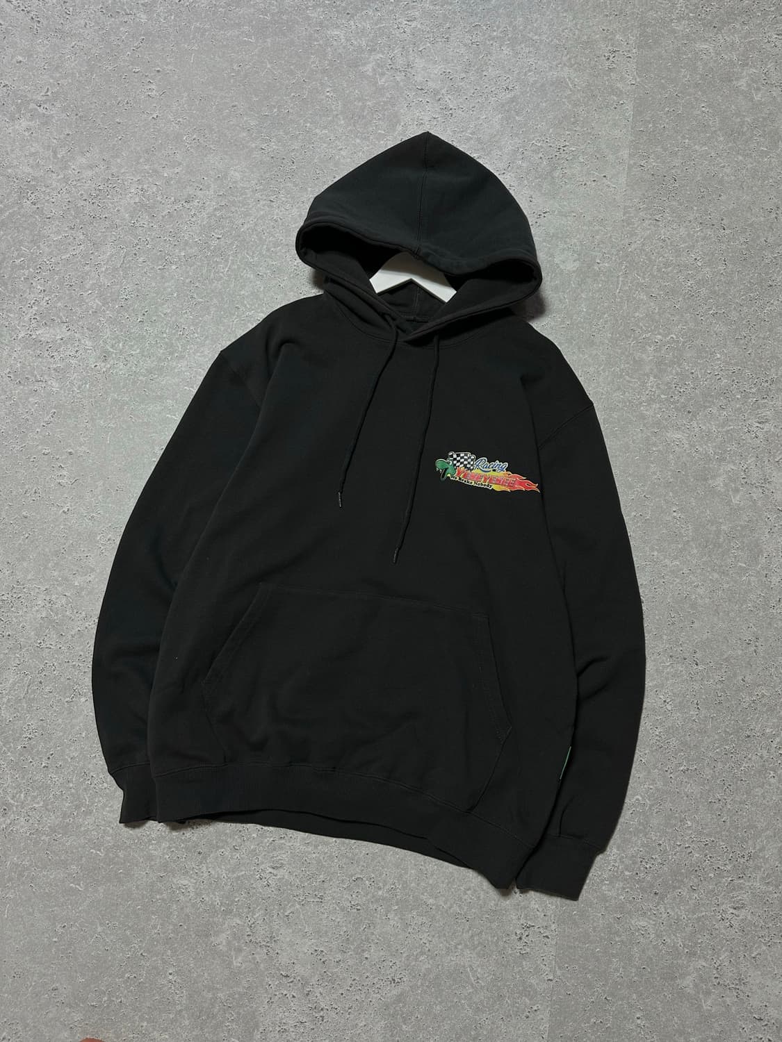 예스아이씨 레이싱 빅로고 블랙 후드티 상품이미지4