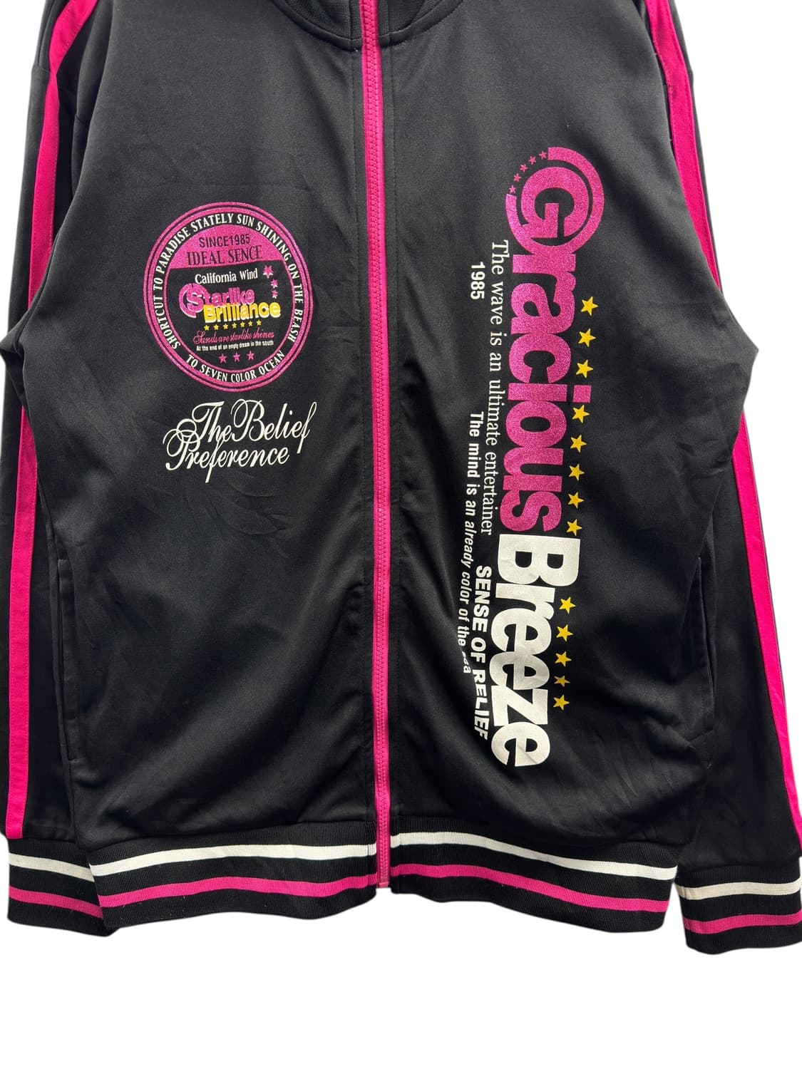 JPN Y2K 글리터 레터링 블랙핑크 져지1226 상품이미지4