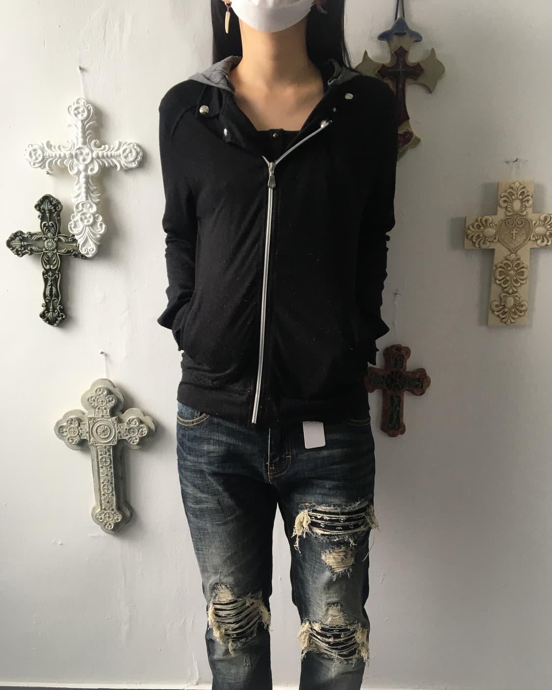 In the attic hood layered zip up 상품이미지7