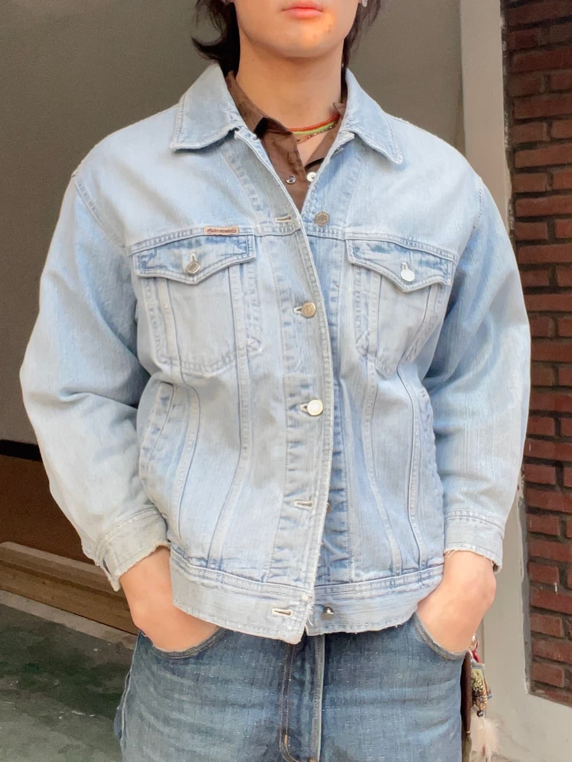 Edwin Light Wash Denim Trucker Jacket 상품이미지1