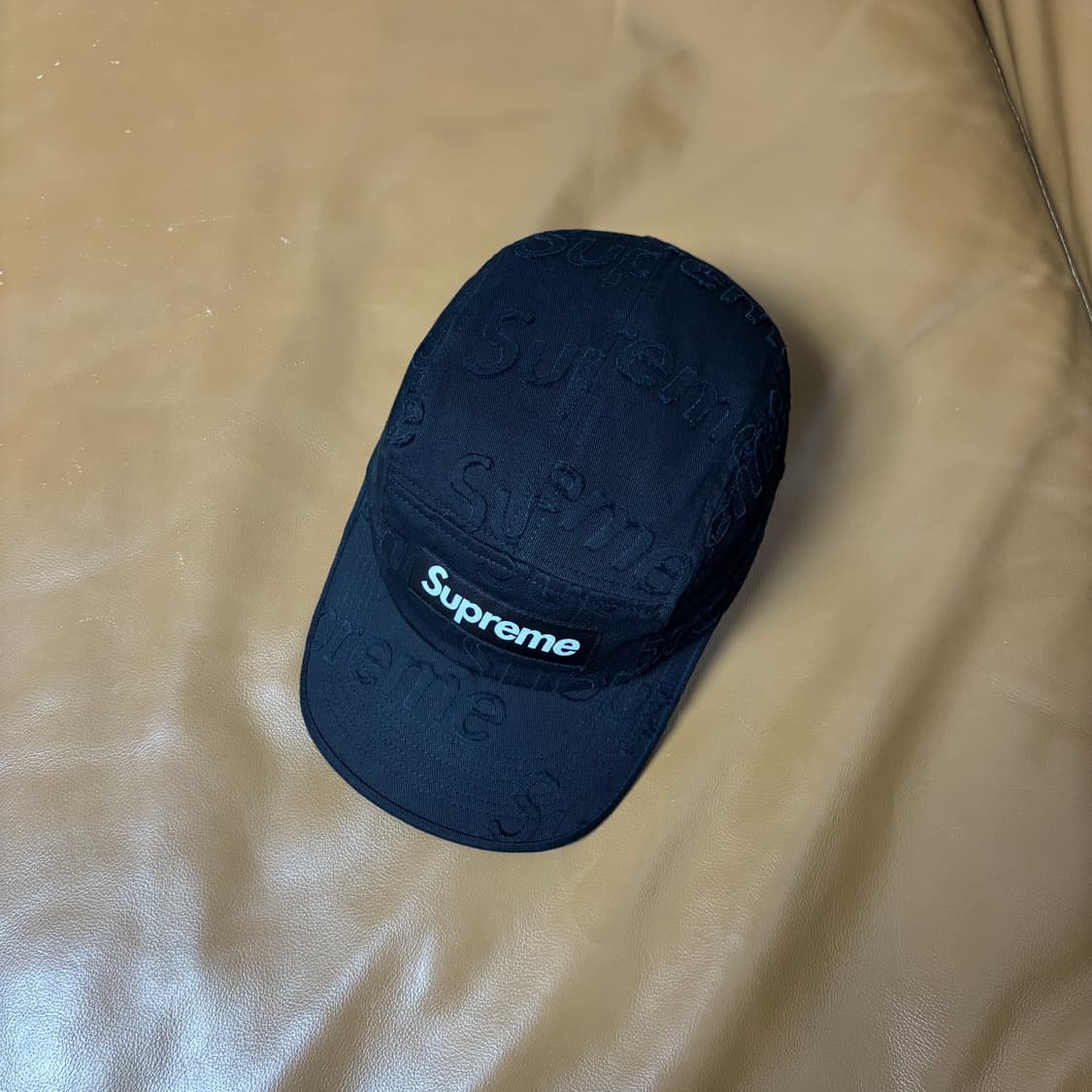 슈프림 캠프캡 모자 박스로고 레이저드 블랙 상품이미지5