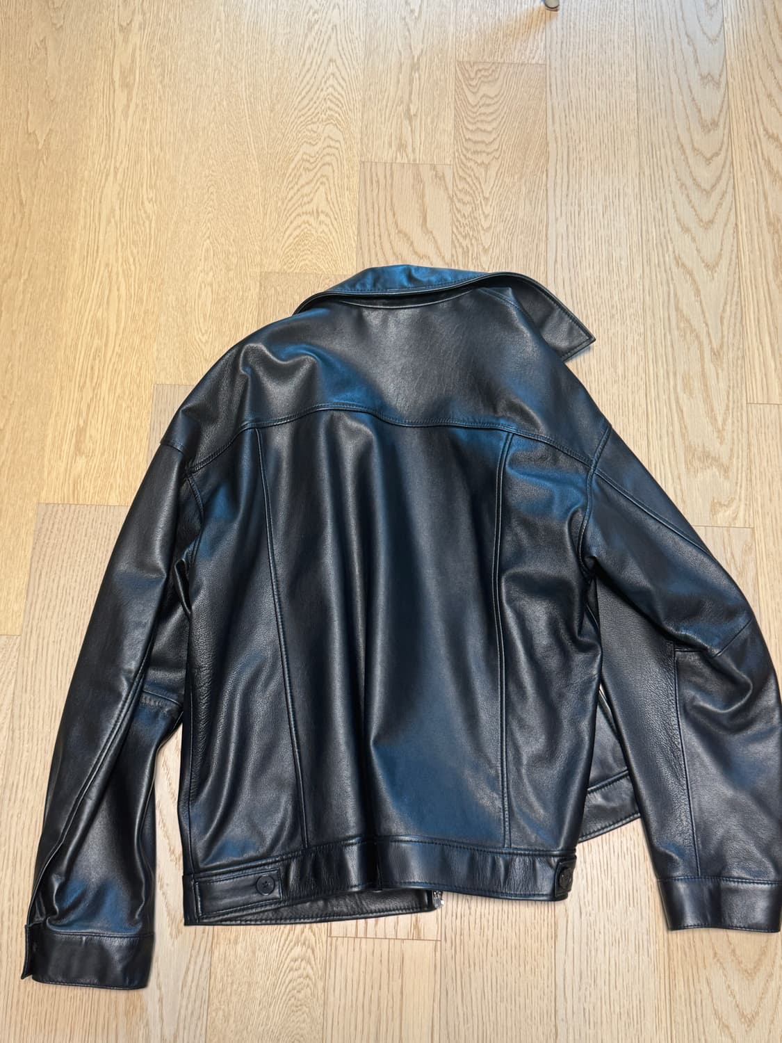 [L] 도프제이슨 오버핏 램스킨 싱글 자켓 상품이미지3