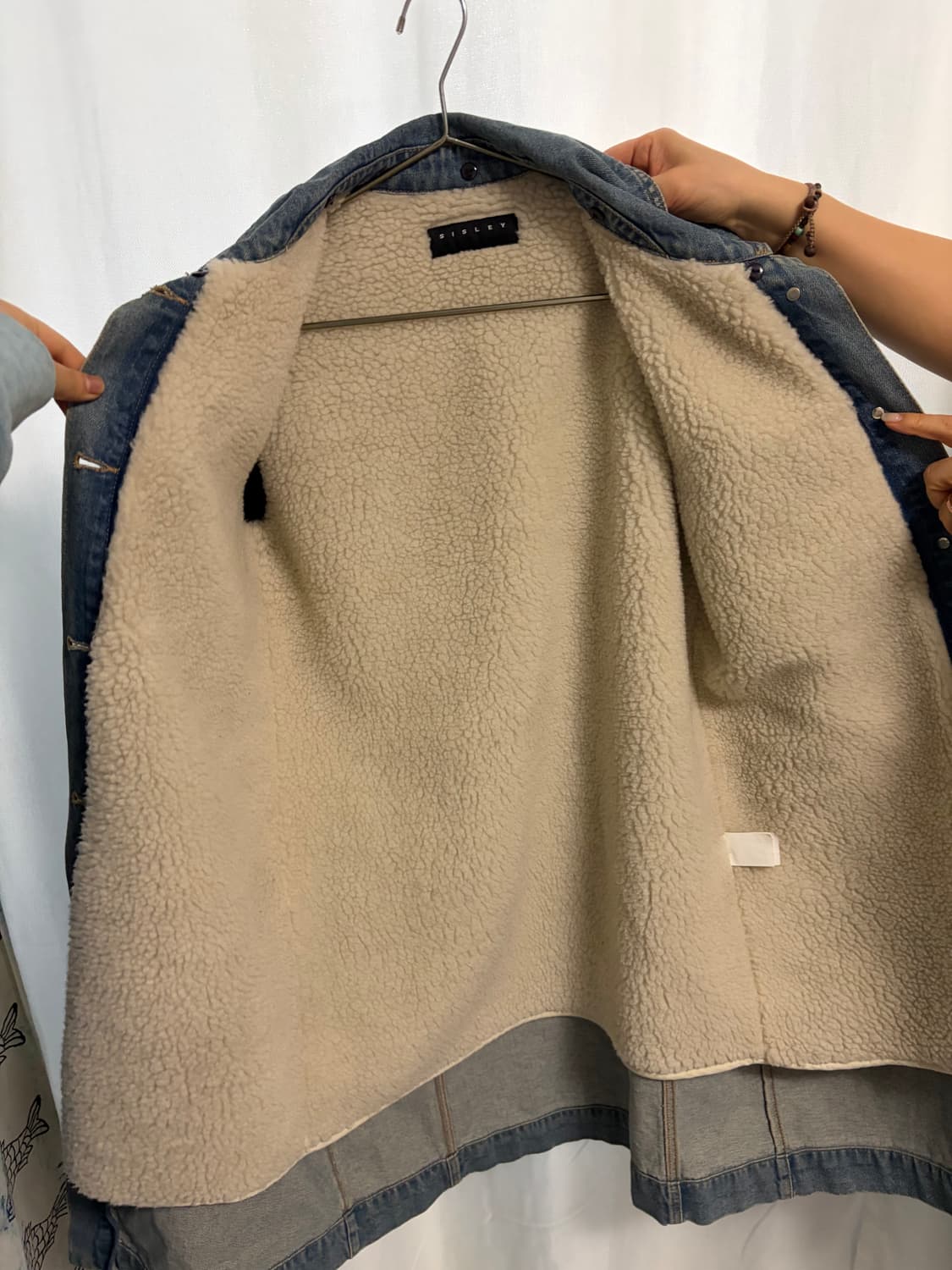 시슬리 양털(쉐르파) 데님 자켓 상품이미지5