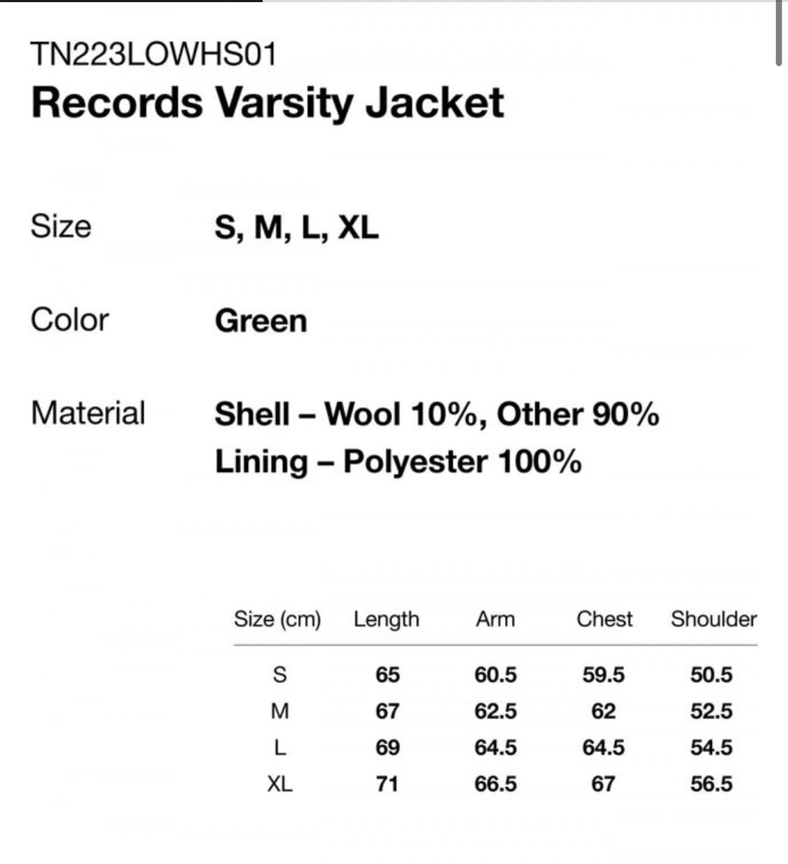디스이즈네버댓 레코드 바시티 자켓 네이비 XL 상품이미지2