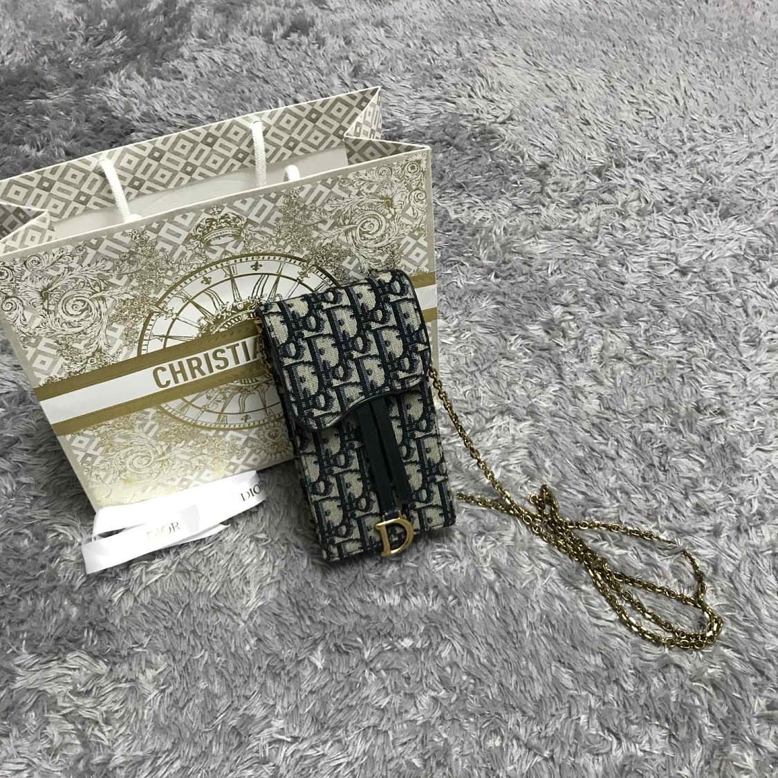 {클로젯}[풀구성 25ss]디올 오블리크 새들 폰 홀더 백 상품이미지1