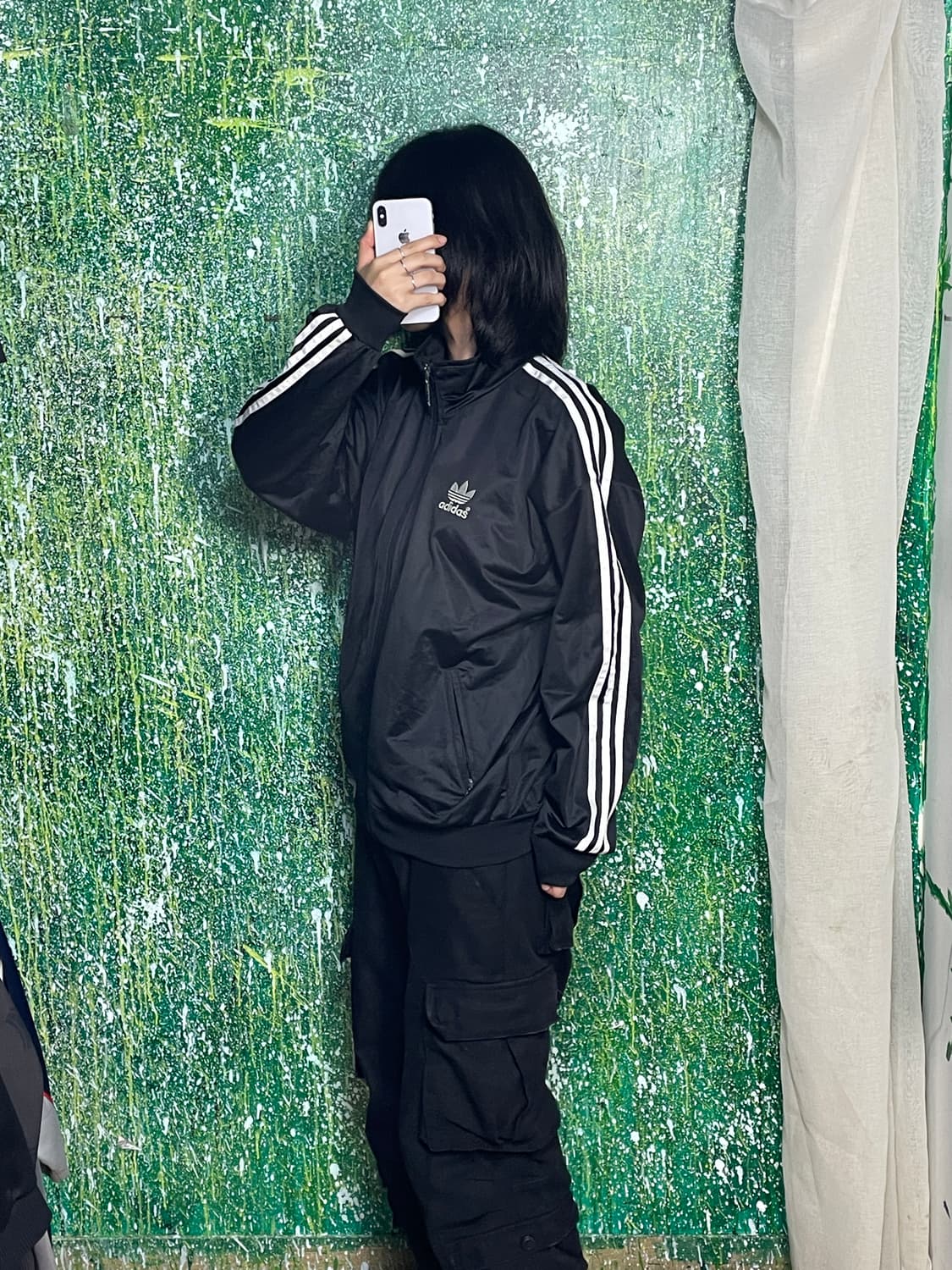 90s 아디다스 파이어버드 블랙 오버핏 져지 100  상품이미지3