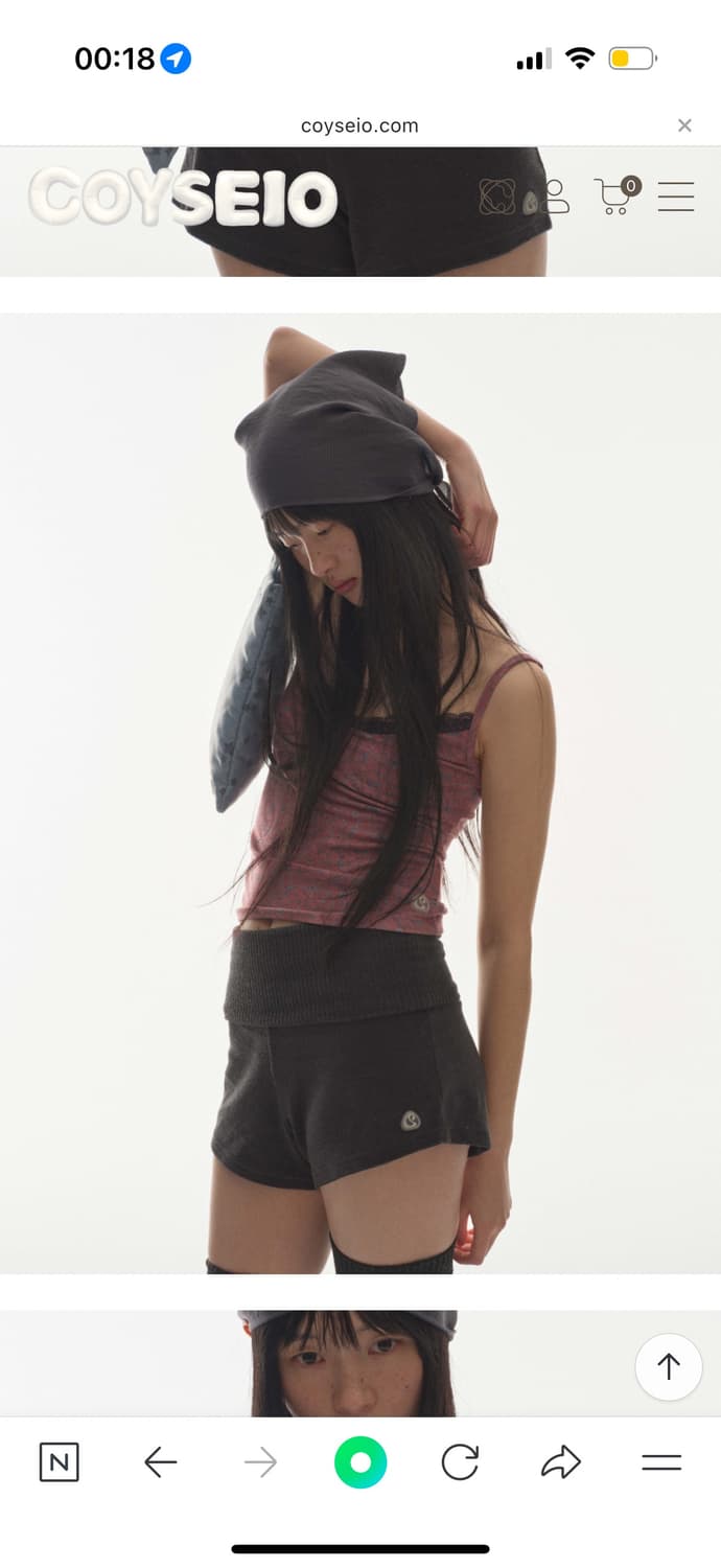 코이세이오 니트 쇼츠 코지 차콜 일본 빈티지 상품이미지2