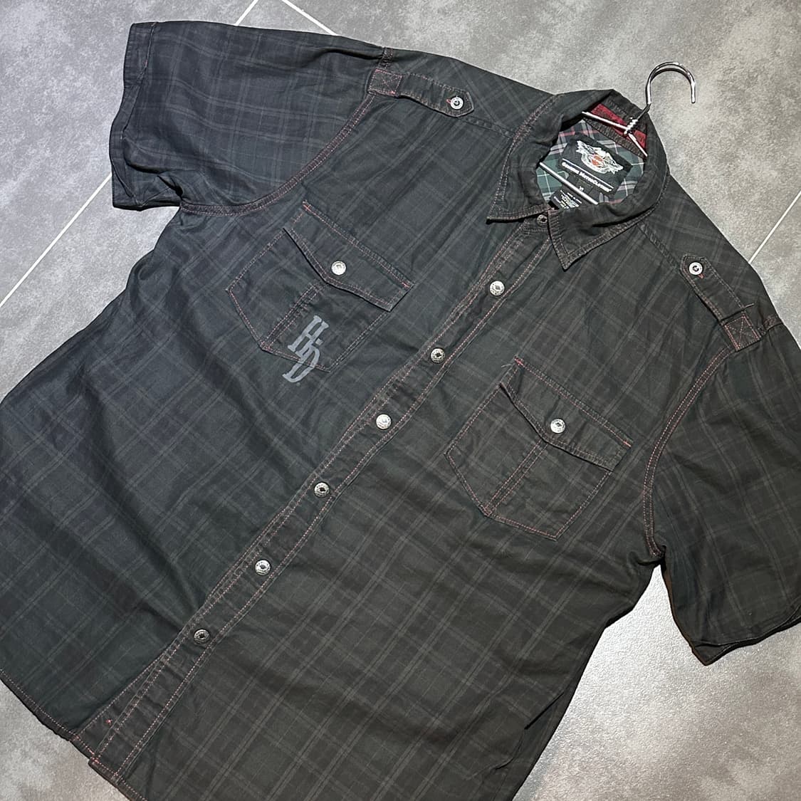 [HARLEY-DAVIDSON] 썸머 빈티지 다크 체크 할리 셔츠 상품이미지3