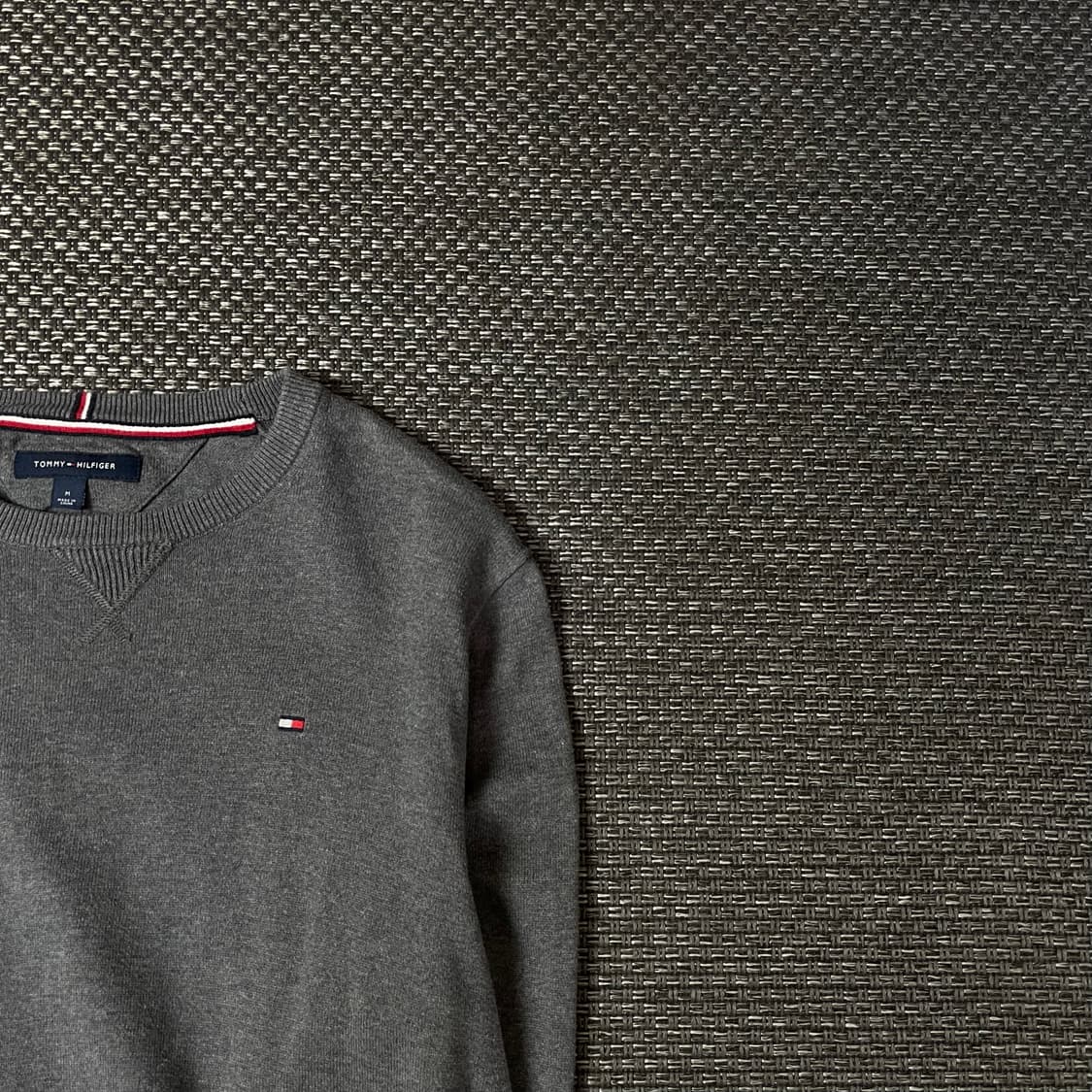 타미힐피거 미니로고 그레이 긴팔 니트 맨투맨 M 상품이미지3