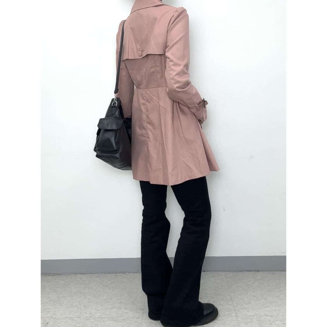빈티지 데드스탁 핑크 더블 코트 상품이미지3