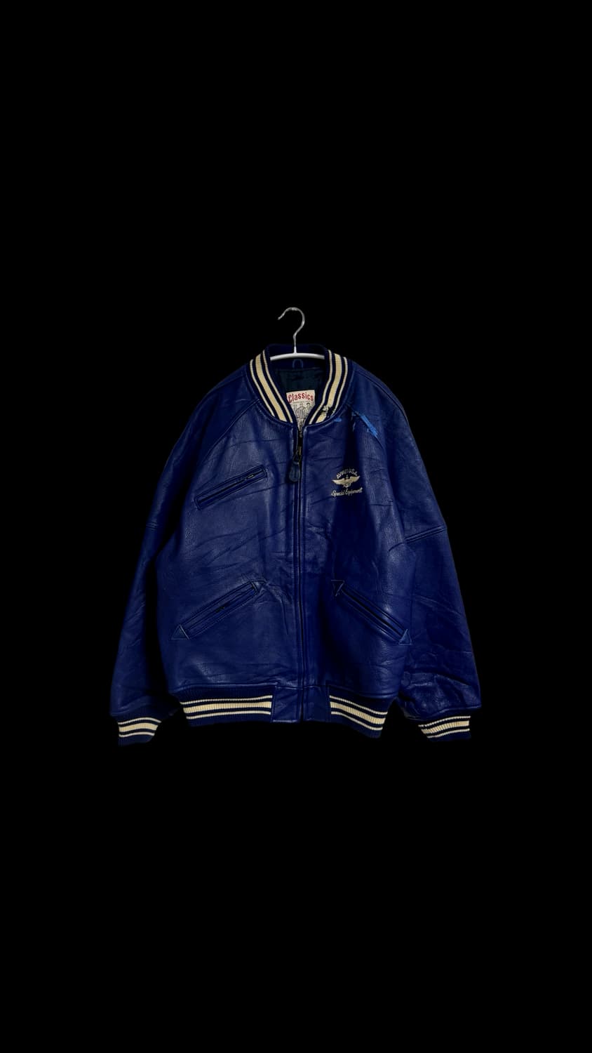 아비렉스 레더 봄버 빅로고 자켓 상품이미지1