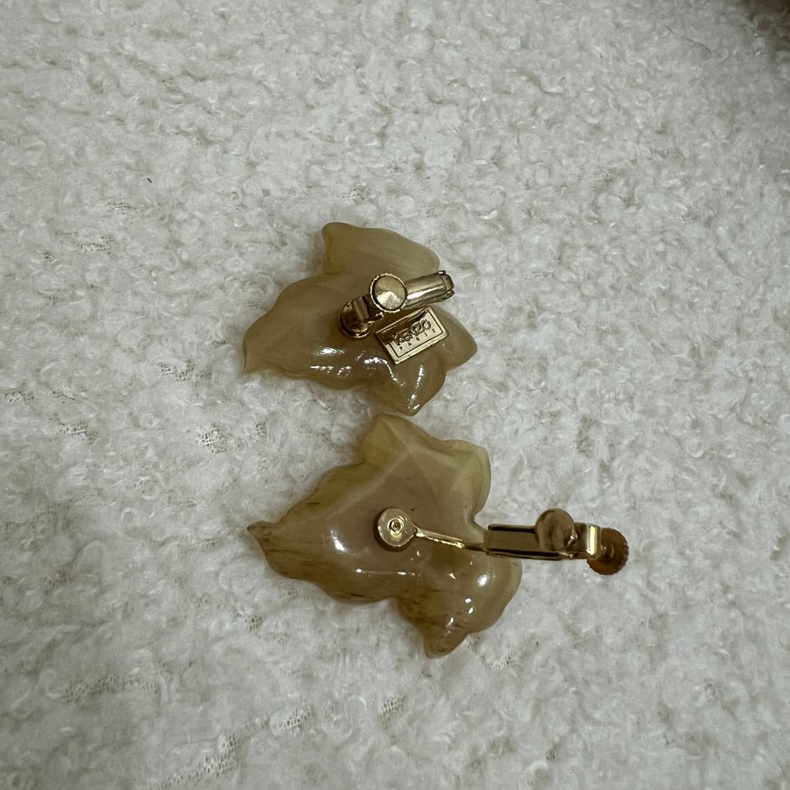 Old 겐조 클립온 귀걸이 (화이트) 상품이미지6
