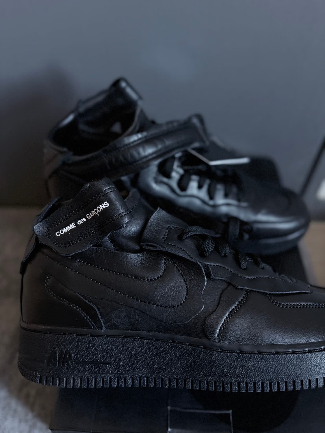 (280) 나이키 X 꼼데가르송 에어포스 미드 블랙 상품이미지3