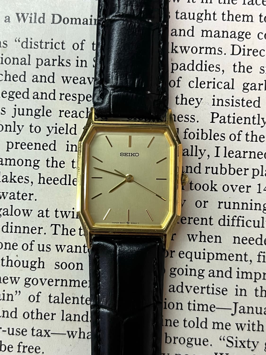 SEIKO CHARIOT 탱크 골드 쿼츠 상품이미지1