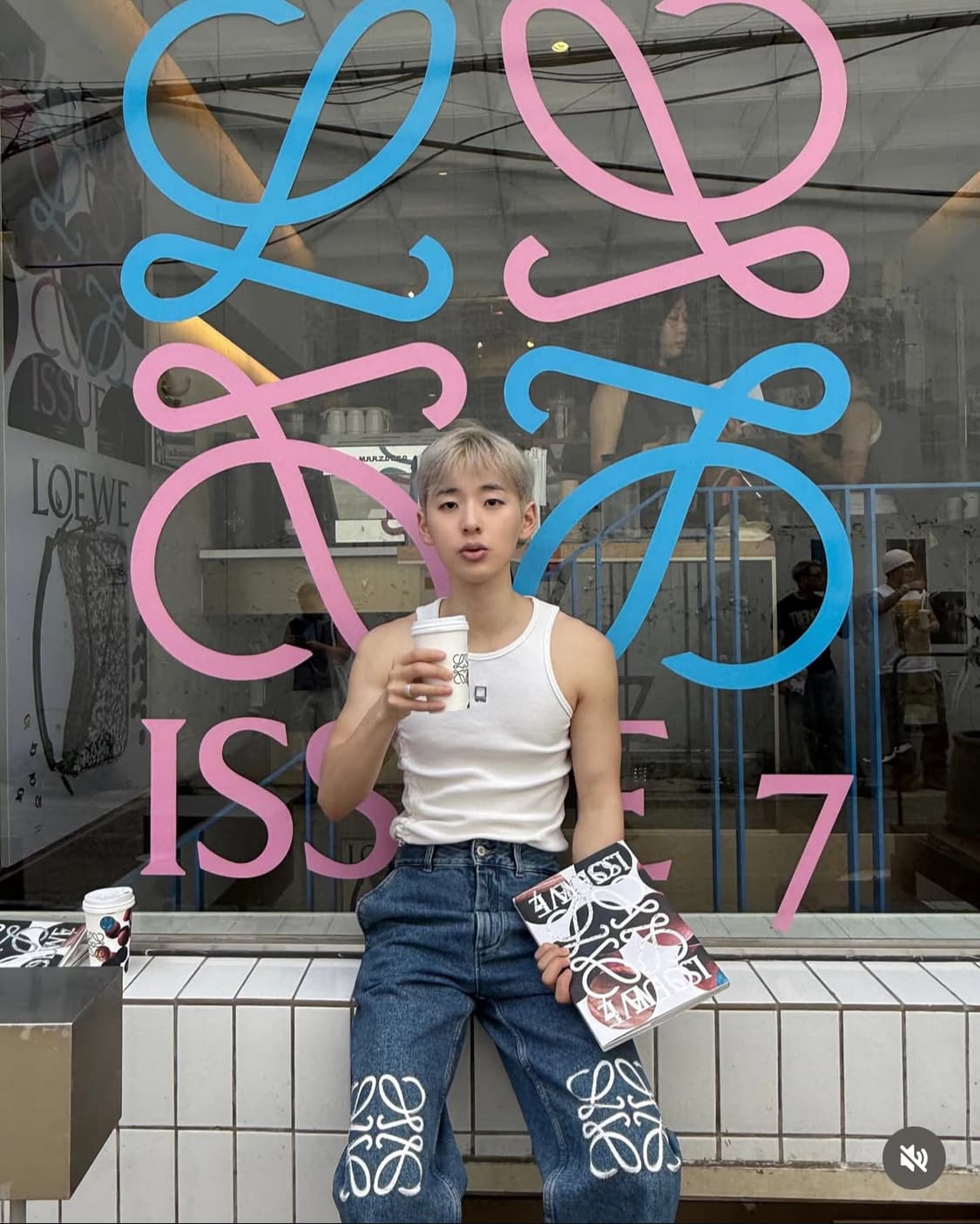 로에베 아나그램 로고 배기핏 데님 진 상품이미지2