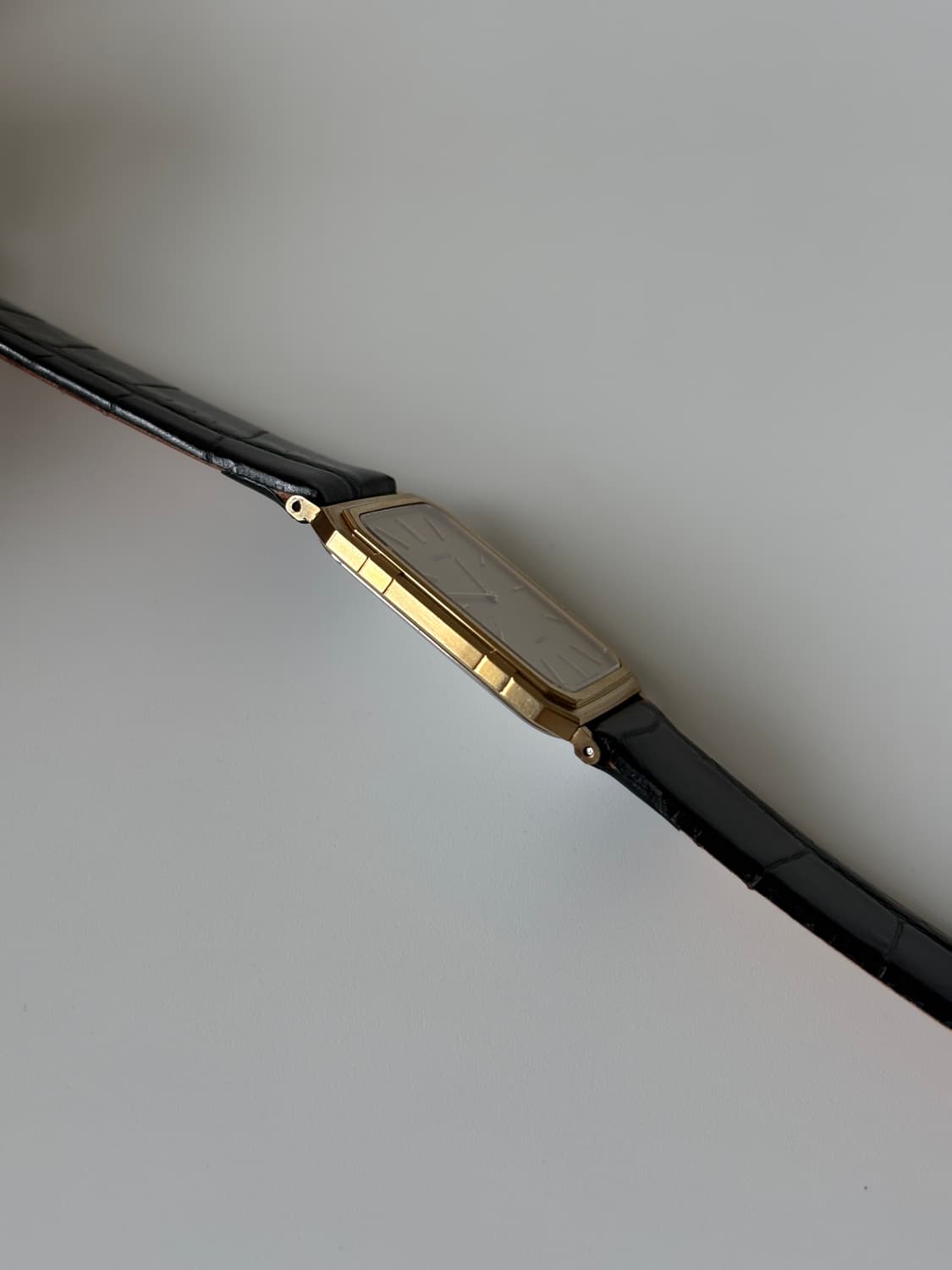 1980년대 Lassale 울트라 슬림 골드 탱크 쿼츠 남성 상품이미지3