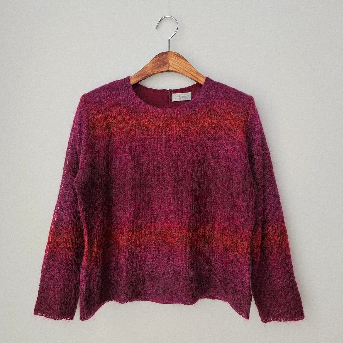 딥퍼플 그라데이션 모헤어 블렌드 니트 상품이미지3